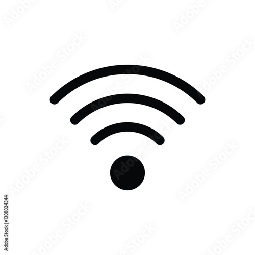 Wireless and wifi internet icon, Wifi internet access connection symbol, Wifi  sign for remote internet access.