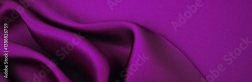 Smooth Purple Satin Fabric Gently Draped with Soft Light Creating Elegance
