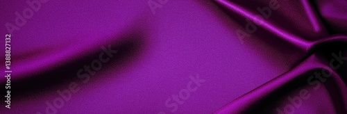 Luxurious Purple Satin Fabric Draped Elegantly with Soft Gleam and Rich Texture
