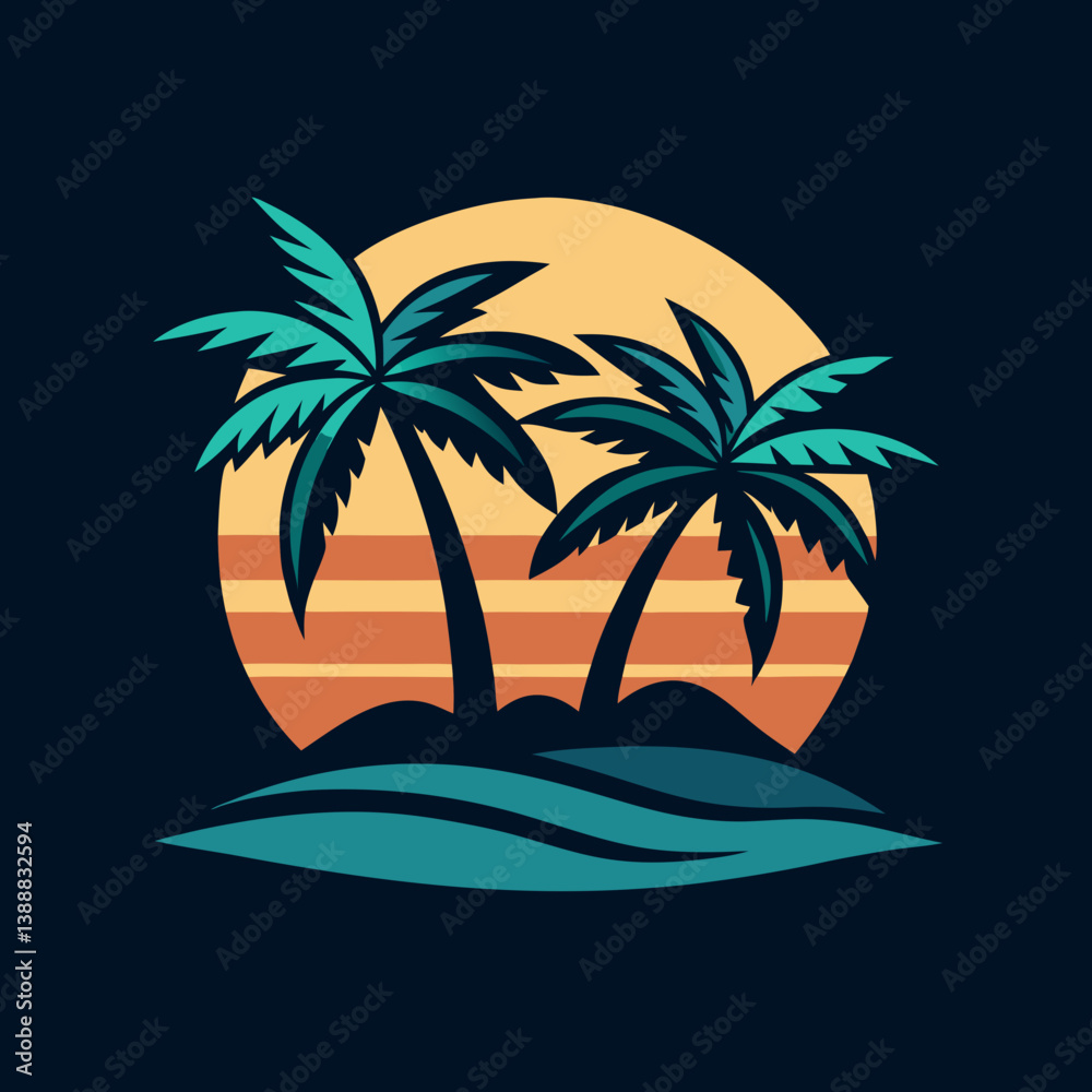 Obraz premium palm tree on the beach