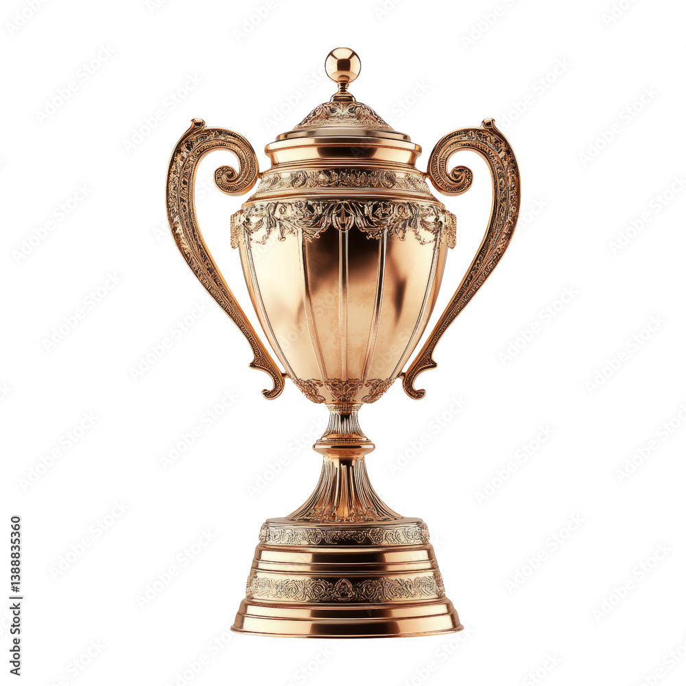 Elegant Trophy Isolated on Transparent Background for Awards and Recognition Elegant Trophy Isolated on Transparent Background for Awards and Recognition
