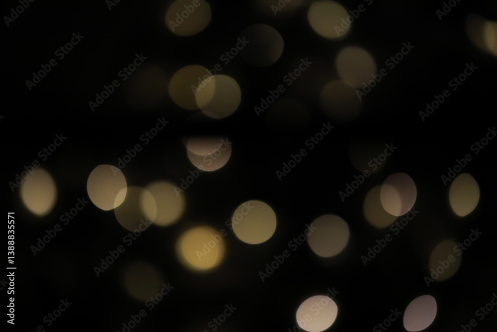 Obraz premium Abstract Bokeh Lights - Soft, Blurred, Atmospheric, Nighttime Glow, Mystery Aesthetic