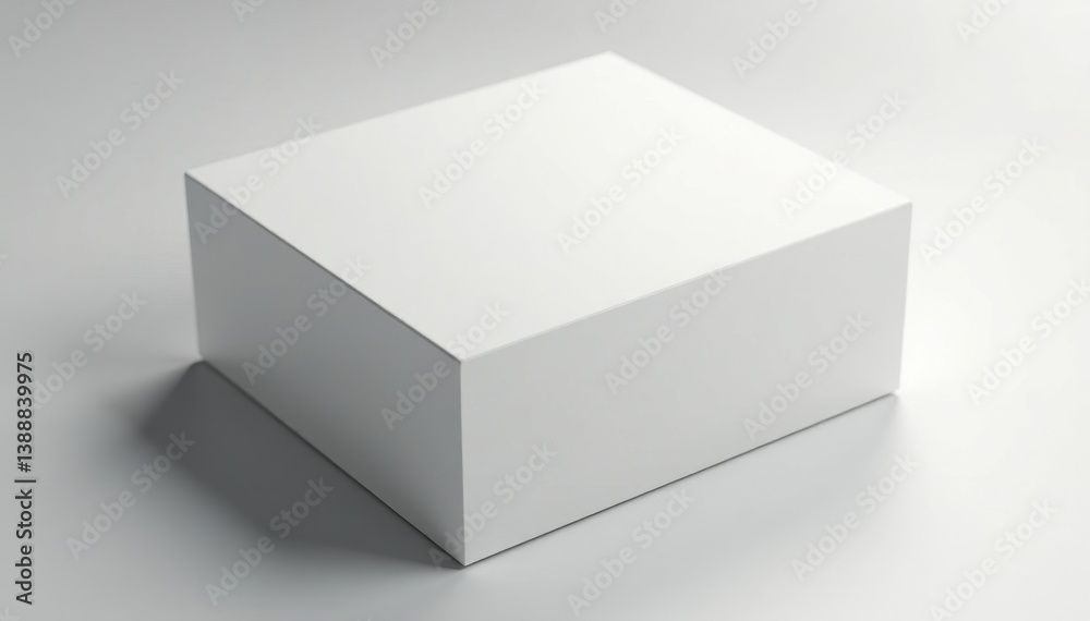 Crisp white matte box, smooth surface, subtle shadow , graphic, mockup Crisp white matte box, smooth surface, subtle shadow , graphic, mockup