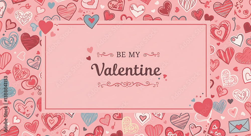 Hand-Drawn Hearts: A Romantic Valentine's Day Design AI Generated Hand-Drawn Hearts: A Romantic Valentine's Day Design AI Generated