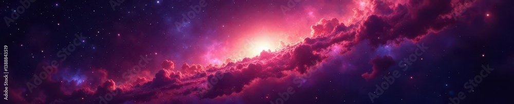Glowing nebulae, distant starlight, immense cosmic expanse , interstellar, vibrant Glowing nebulae, distant starlight, immense cosmic expanse , interstellar, vibrant