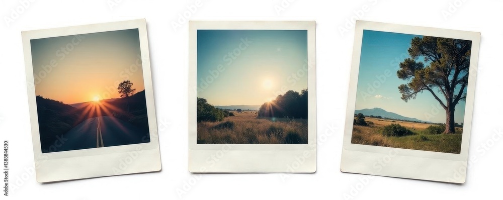 custom made wallpaper toronto digitalThree vintage instant photos, isolated on white background , set, scrapbook