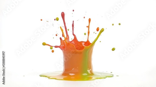 Colorful liquid splashing up in a vibrant and exciting display