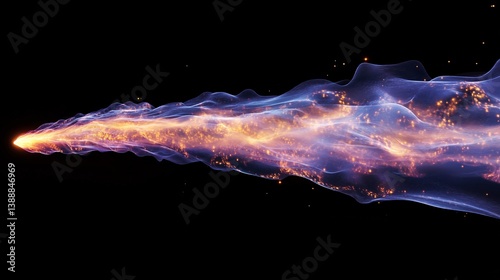 Glowing cosmic stream, space, energy, abstract background, design element