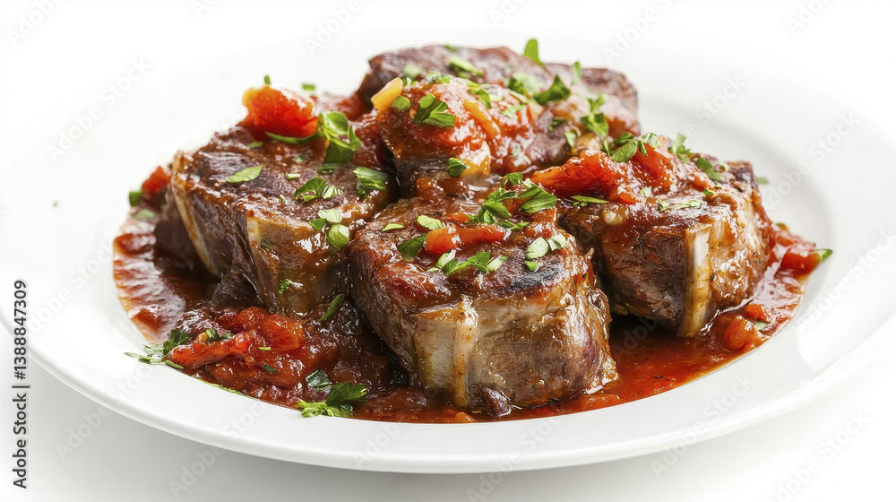 Delicious beef stew with tender meat, rich sauce, and fresh herbs, perfect for comforting meal Delicious beef stew with tender meat, rich sauce, and fresh herbs, perfect for comforting meal