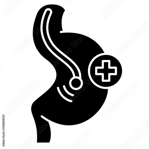 Endoscopy solid Glyph