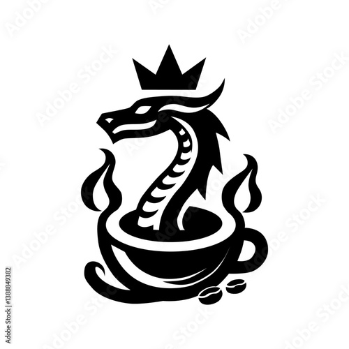 Dragon in a Coffee Cup Logo