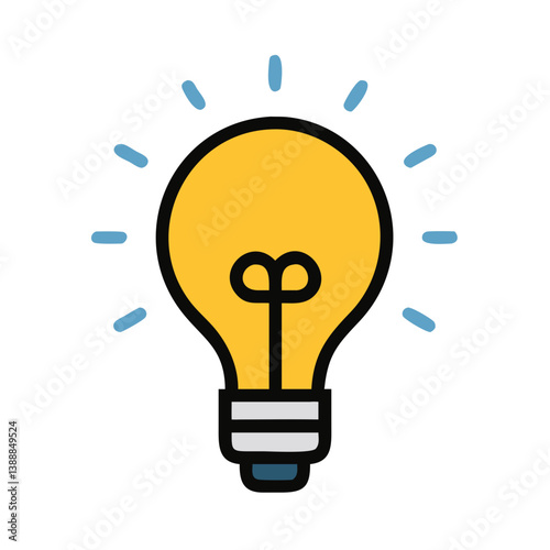 Creative Lightbulb Idea Icon Design