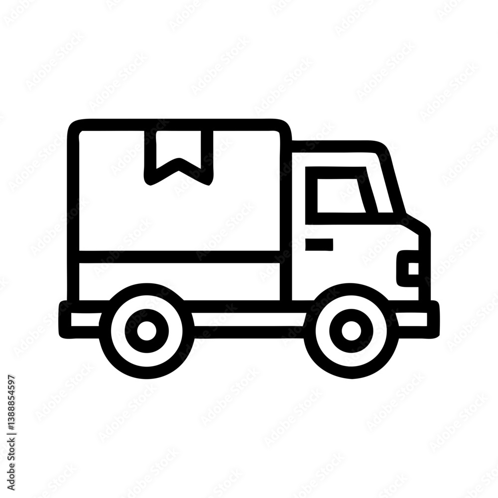 Delivery Truck Transportation Logistics Icon Design Delivery Truck Transportation Logistics Icon Design