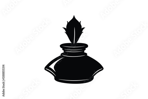 Inkwell logo icon silhouette