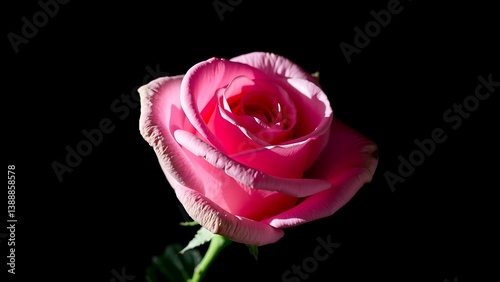 Obraz na płótnie Close-Up of Delicate Rose with Light and Shadow w salonie