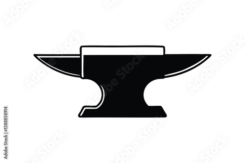 Old anvil icon vector