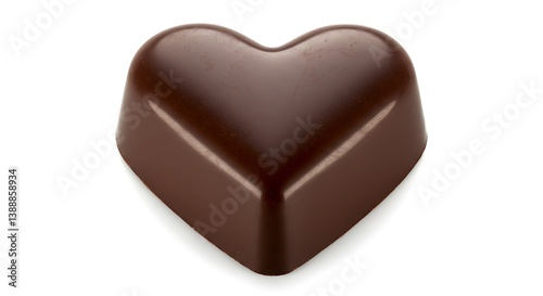 Dark Chocolate Heart: Sweetness & Simplicity AI Generated