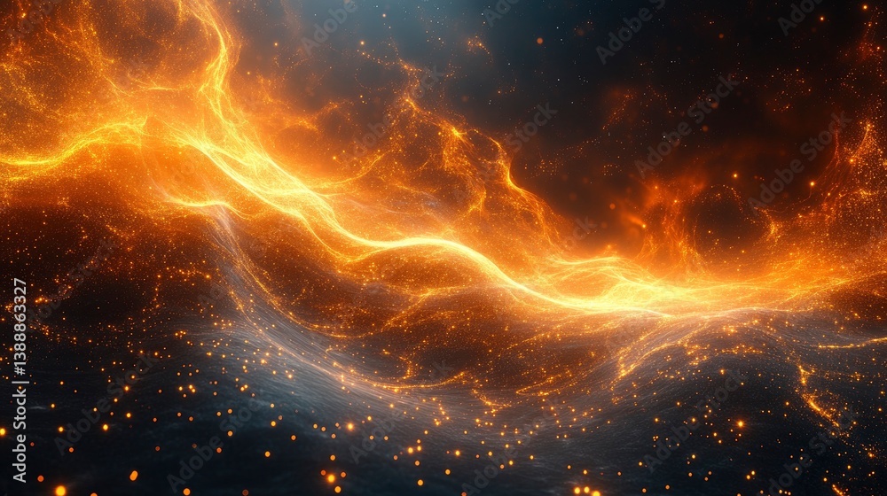 Network of light beams forming abstract architectural structures Network of light beams forming abstract architectural structures