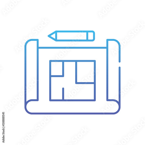 Floor Plan Vector icon