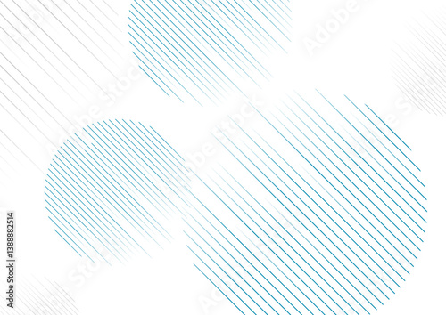 Blue minimal lines arranged in a circle abstract tech background. Vector tech futuristic design
