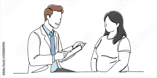 A male dietitian provides a professional consultation to a young woman with obesity, offering expert guidance and personalized recommendations to support her health and nutritional goals.