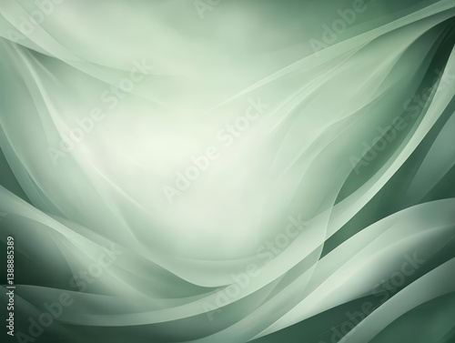 A soft and harmonious abstract background with flowing green waves that evoke tranquility and serenity.