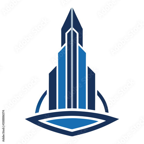 skyscraper logo design vector illustration