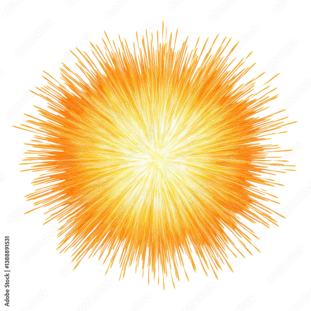Obraz premium Abstract sunburst background golden yellow light explosion