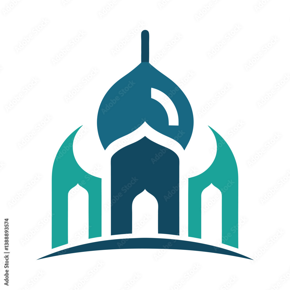 Obraz premium mosque logo design vector illustration.