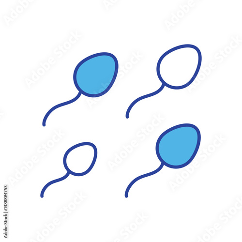 Sperm  icon isolated on a white background. Vector illustration.