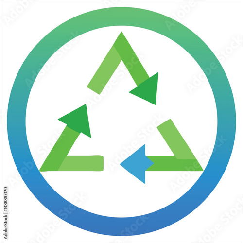 Free Download Modern Green Recycling Icon with Three Arrows in a Loop on Simple Circular Background

 - GFXLoad