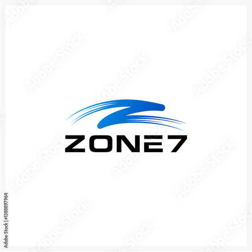 Free Download Modern Zone7 Logo with Abstract Blue Z Design - GFXLoad