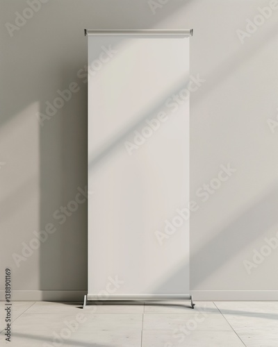 blank white billboard with white background