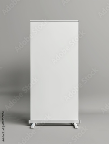 blank advertising billboard with grey background