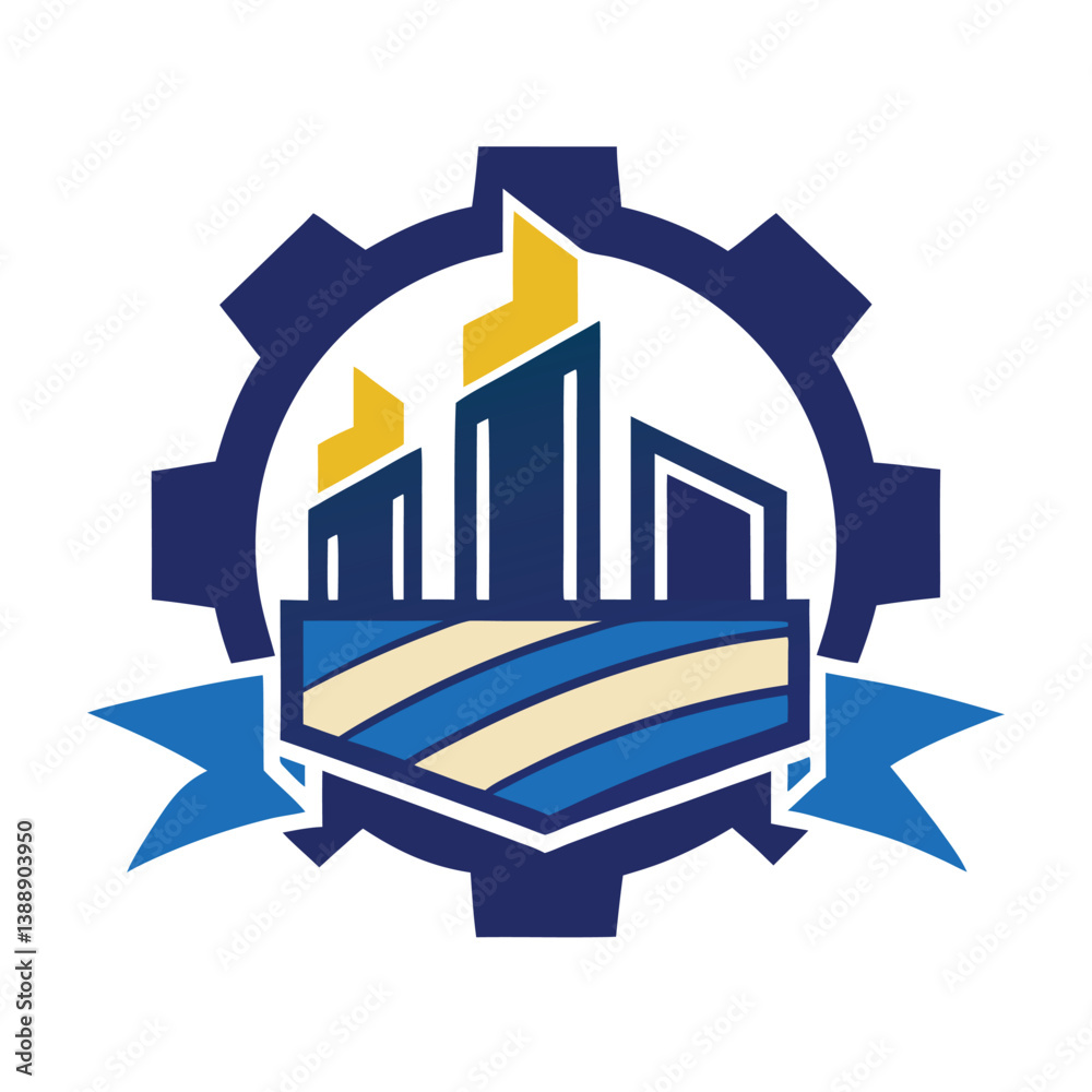 Fototapeta premium factory logo design vector illustration