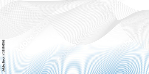 Abstract dynamic creative sound wave smooth beautiful space digital composite bland line. frequency flow business stripe gradient white vector technology template background.