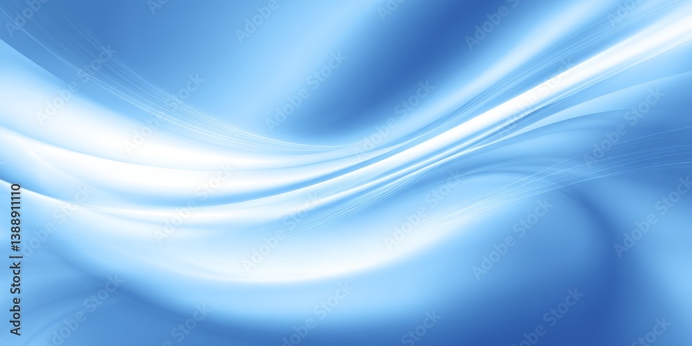 Naklejka premium Soft Blue Curved Lines Flowing Across a Smooth Background