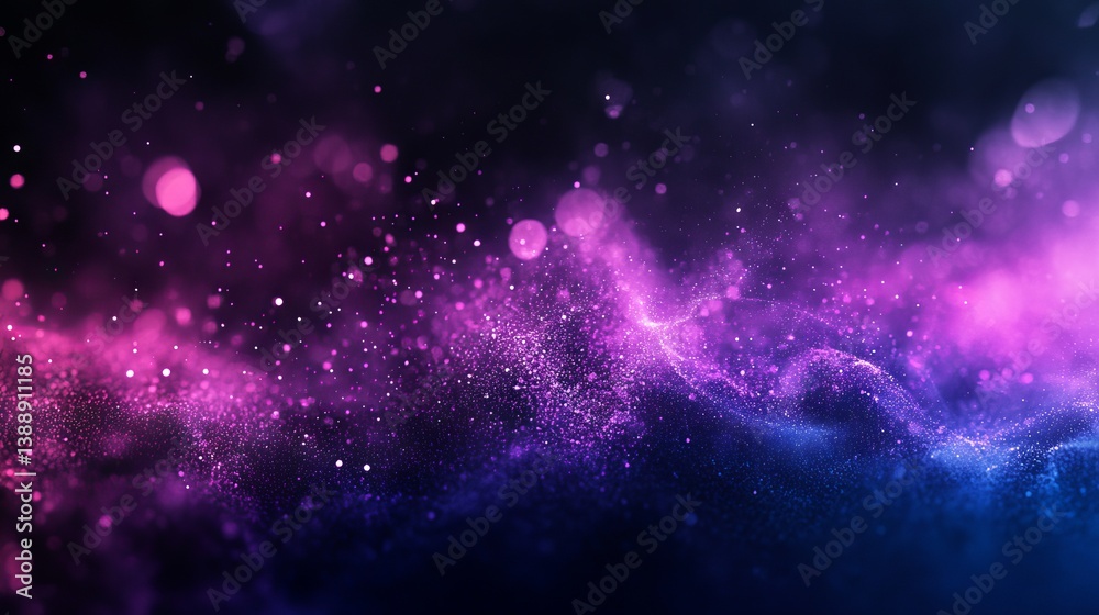 Dynamic flowing light waves abstract background in blue and purple with vibrant 3D rendered gradient and futuristic design