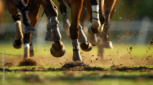 Racehorse Legs: Powerful Closeup of Horses Running on Track