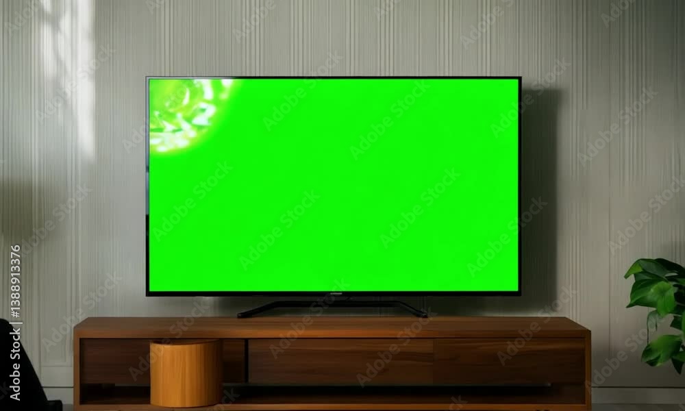 tv and green screen