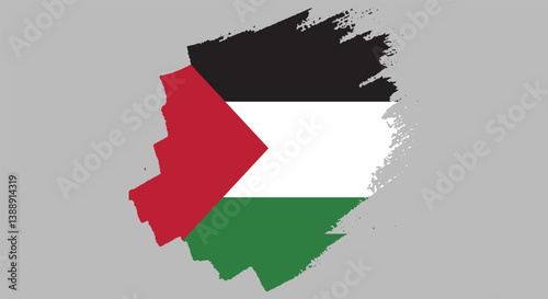 Palestine national flag vector illustration. Perfect for website design, app icons, logos, and UI elements. Palestinian official national flag.