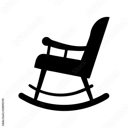  Rocking Chair Vector Icon Illustration