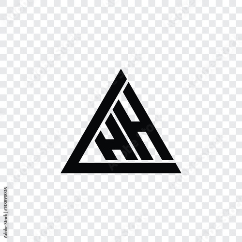 75 a logo geometric alphabet letter triangle educational word H H