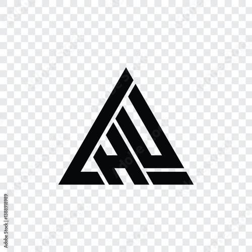 82 a logo alphabet geometric triangle word letter educational H U