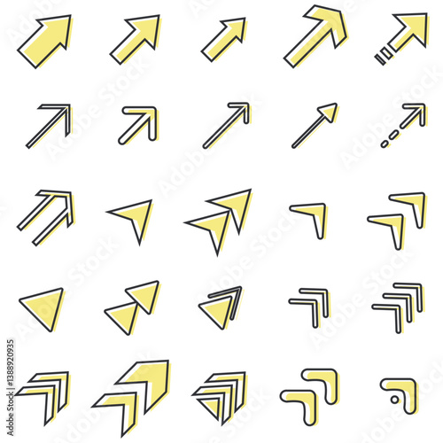 イラスト素材：いろいろ矢印イラストセット	
