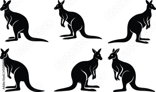 Wallaby Silhouette vector