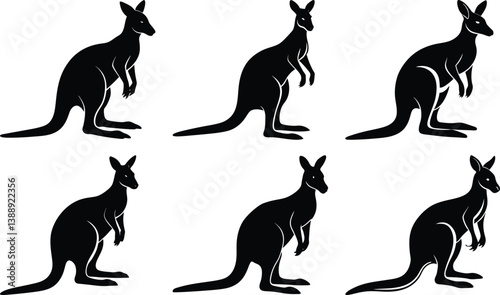 Wallaby Silhouette vector