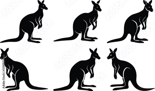 Wallaby Silhouette vector