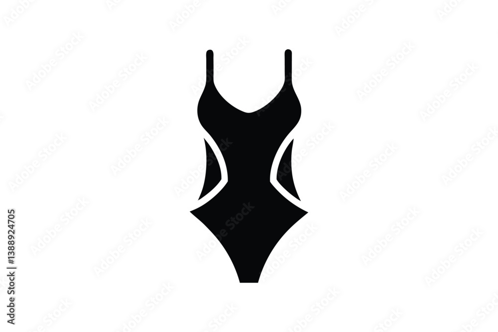 Obraz premium Silhouette design of a swimsuit icon illustration.eps