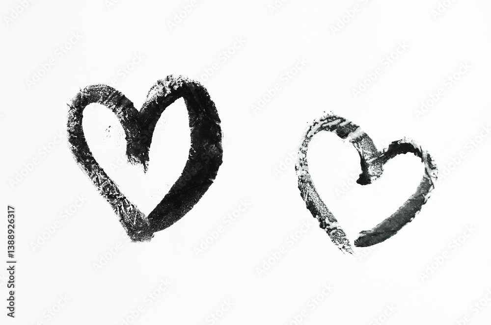 heart shaped ink print, Valentine's Day, simple heart print, textured heart heart shaped ink print, Valentine's Day, simple heart print, textured heart